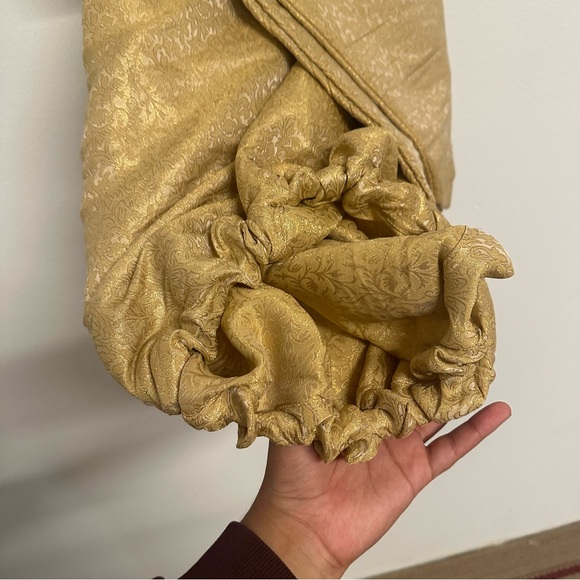 Mint Green and Gold Three-Piece Salwar Kameez Heavy Stonework| Size Approx Large - Picture 14 of 14